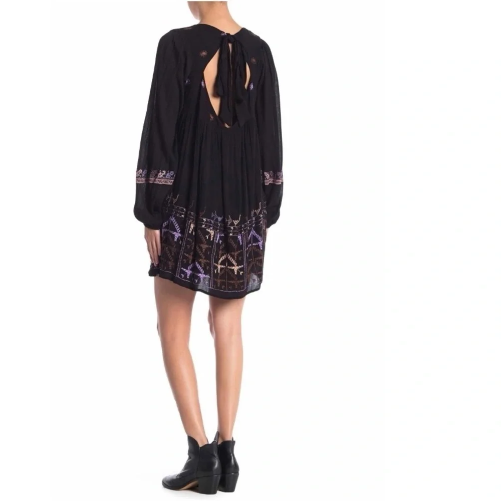 Free People Embroidered Mini Dress